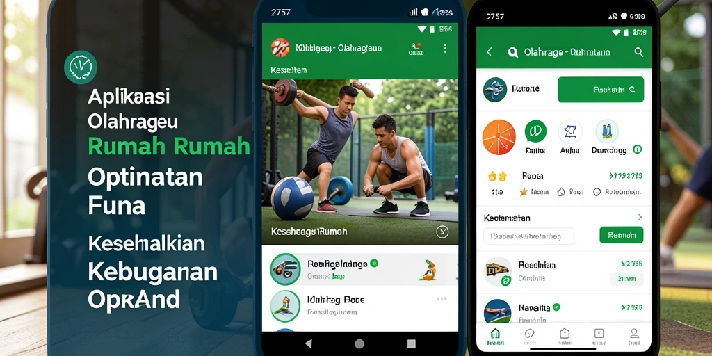 Antarmuka aplikasi Olahraga Rumah 2757 yang menarik dan informatif.
