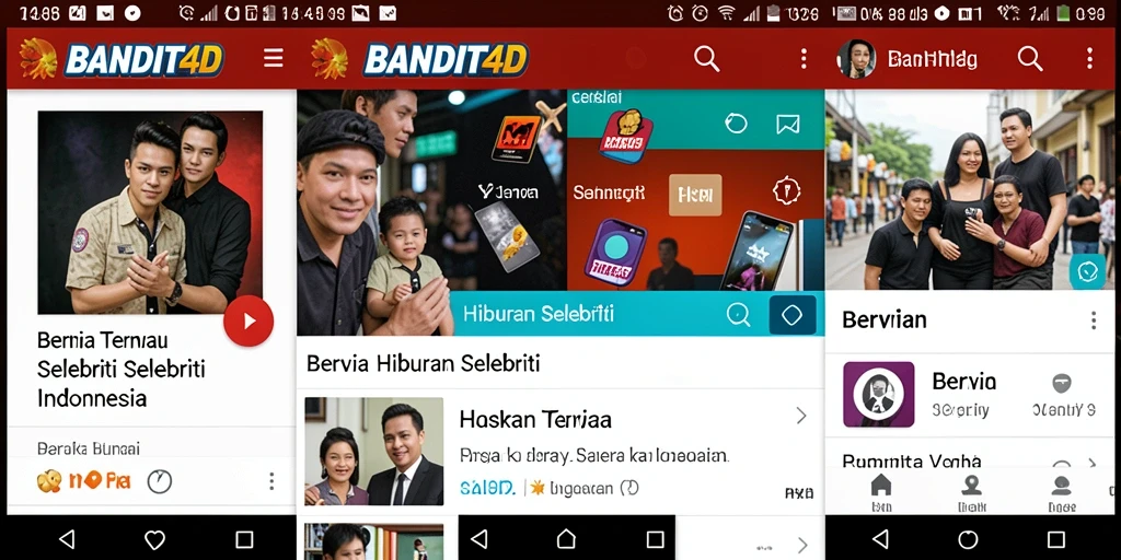Antarmuka BANDIT4D menampilkan berita hiburan terbaru dengan jelas dan menarik.