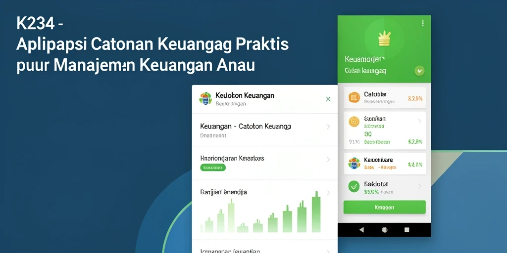 Tampilan antarmuka K234 untuk catatan keuangan yang sederhana dan efisien.