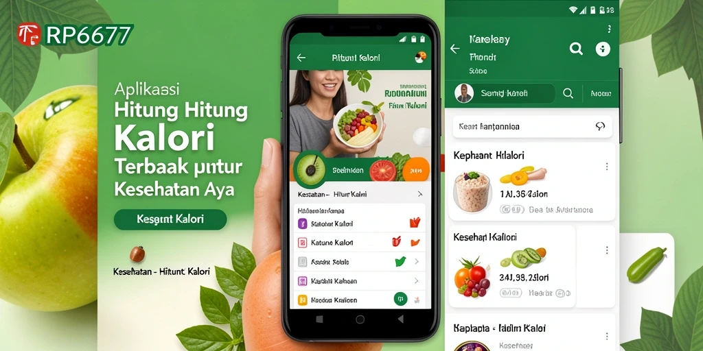 Tampilan antarmuka aplikasi RP6677 untuk menghitung kalori dengan mudah.