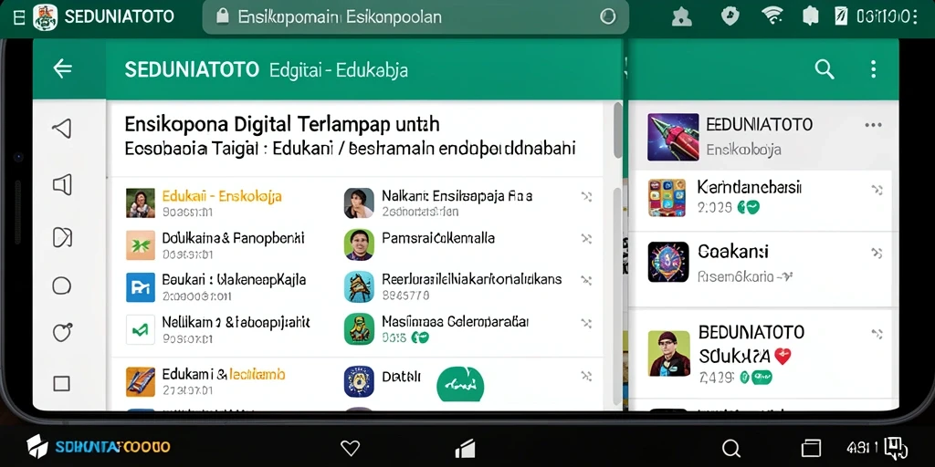 Tampilan antarmuka pengguna SEDUNIATOTO yang menarik dan informatif.