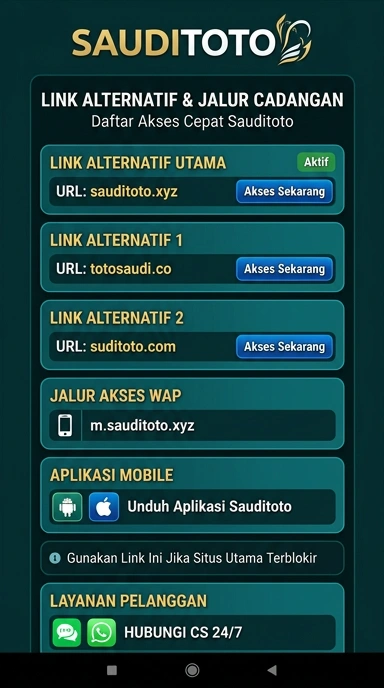 Tampilan link alternatif sauditoto